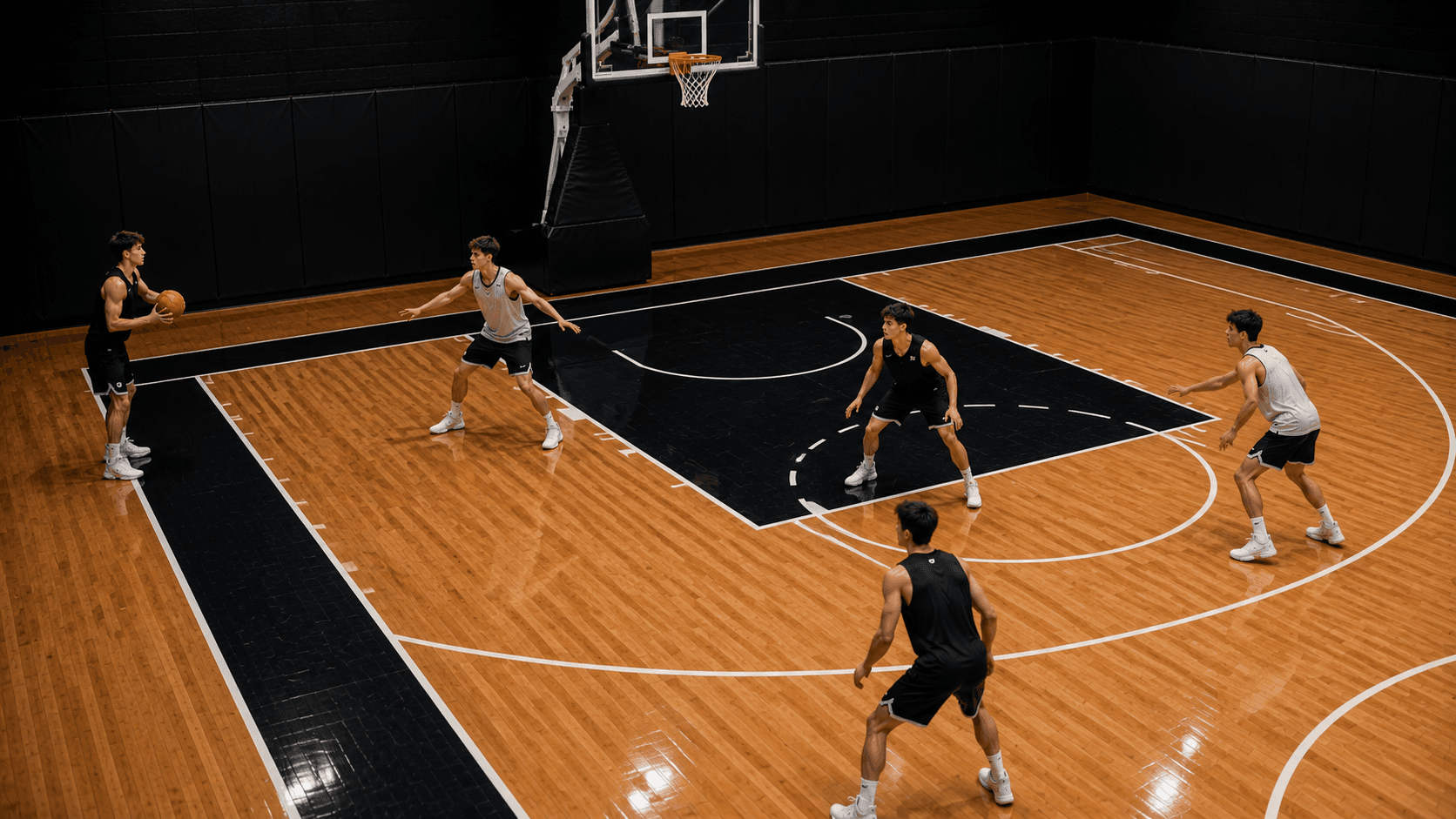 Equipo de baloncesto haciendo una jugada de banda SLOB