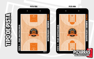 Pista FIBA o NBA pizarra personalizada basquet