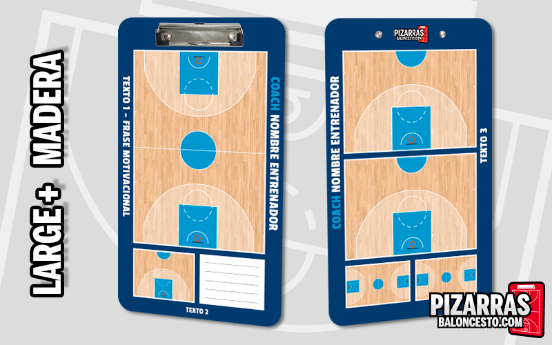 Pizarra táctica baloncesto personalizada LARGE+ Madera