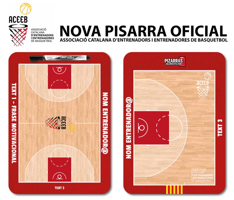 Nova pissarra oficial ACEEB Associació Catalana d'Entrenadors i entrenadores de bàsquetbol