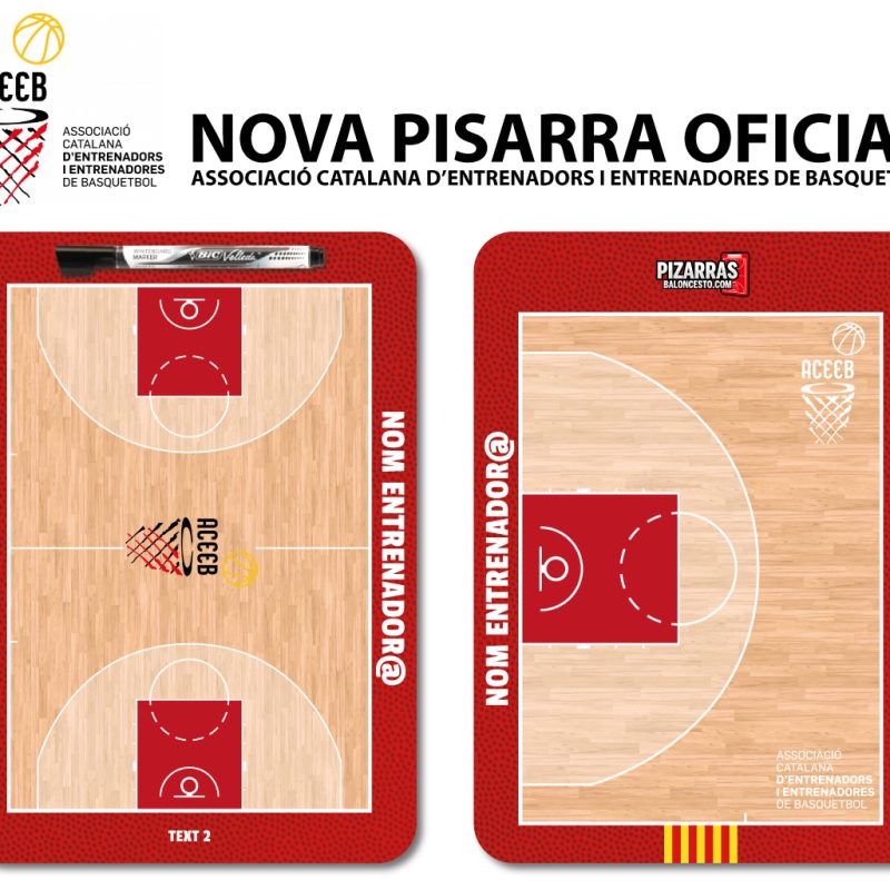 Nova pissarra oficial ACEEB Associació Catalana d'Entrenadors i entrenadores de bàsquetbol