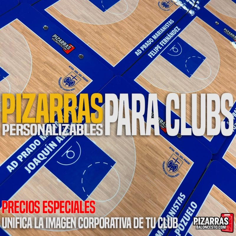 Pizarras personalizadas para clubs de baloncesto