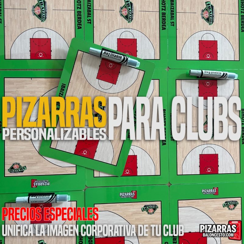 Pizarras personalizadas para clubs de baloncesto