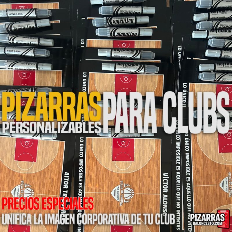 Pizarras personalizadas para clubs de baloncesto