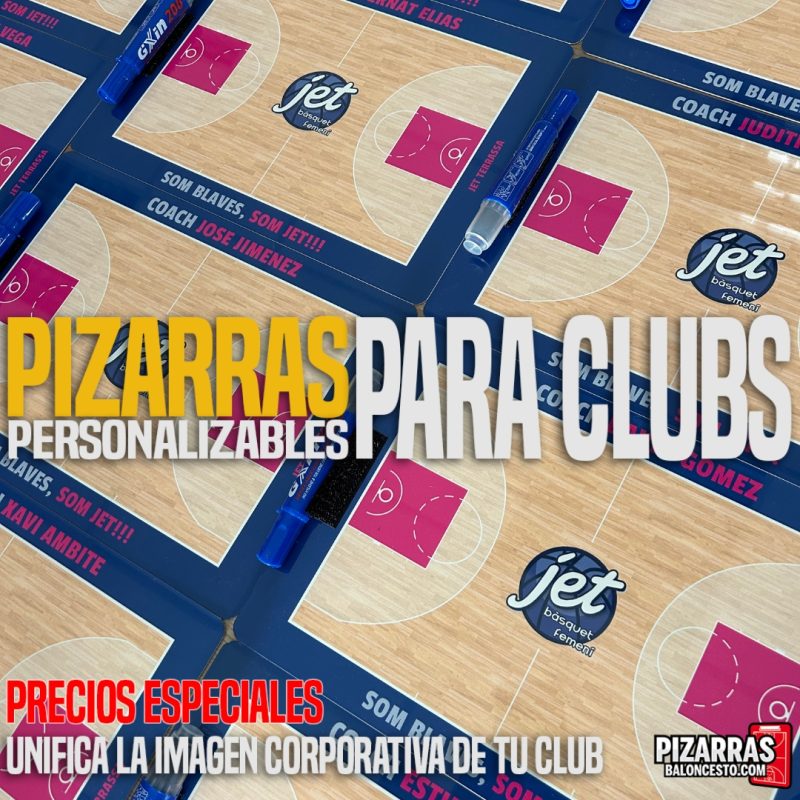 Pizarras personalizadas para clubs de baloncesto