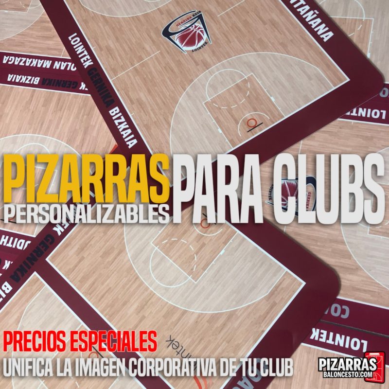 Pizarras personalizadas para clubs de baloncesto