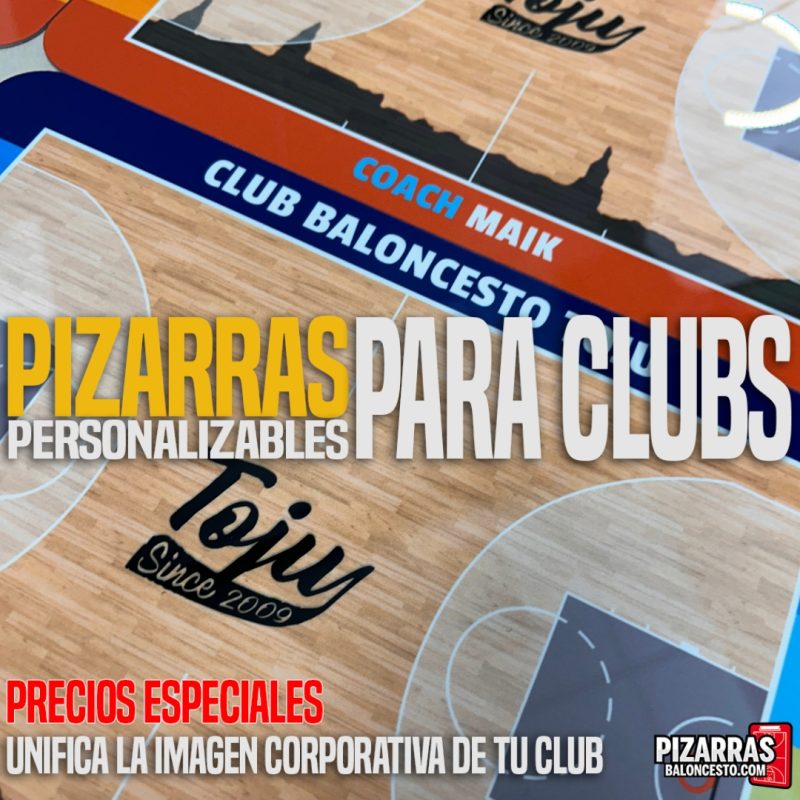 Pizarras personalizadas para clubs de baloncesto