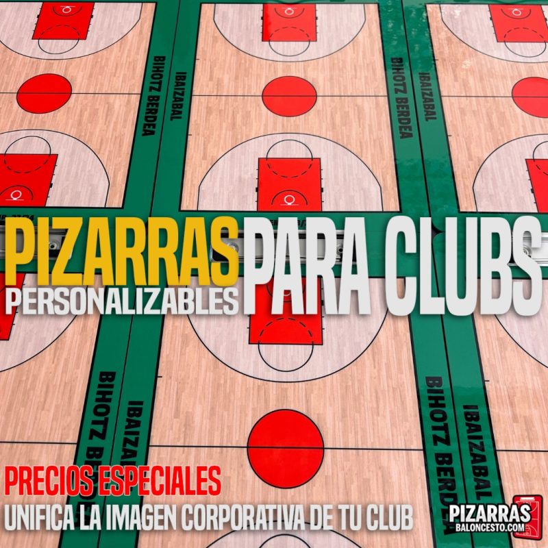 Pizarras personalizadas para clubs de baloncesto