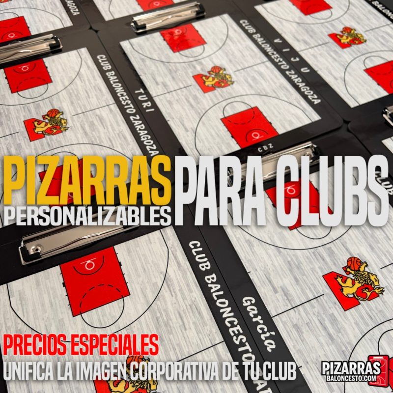 Pizarras personalizadas para clubs de baloncesto