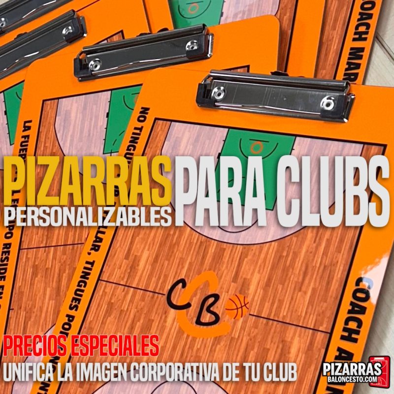 Pizarras personalizadas para clubs de baloncesto