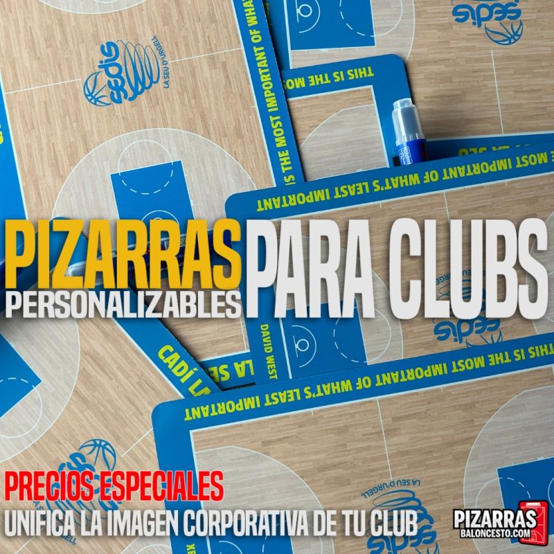 Pizarras personalizadas para clubs de baloncesto