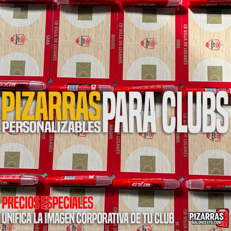 Pizarras personalizadas para clubs de baloncesto