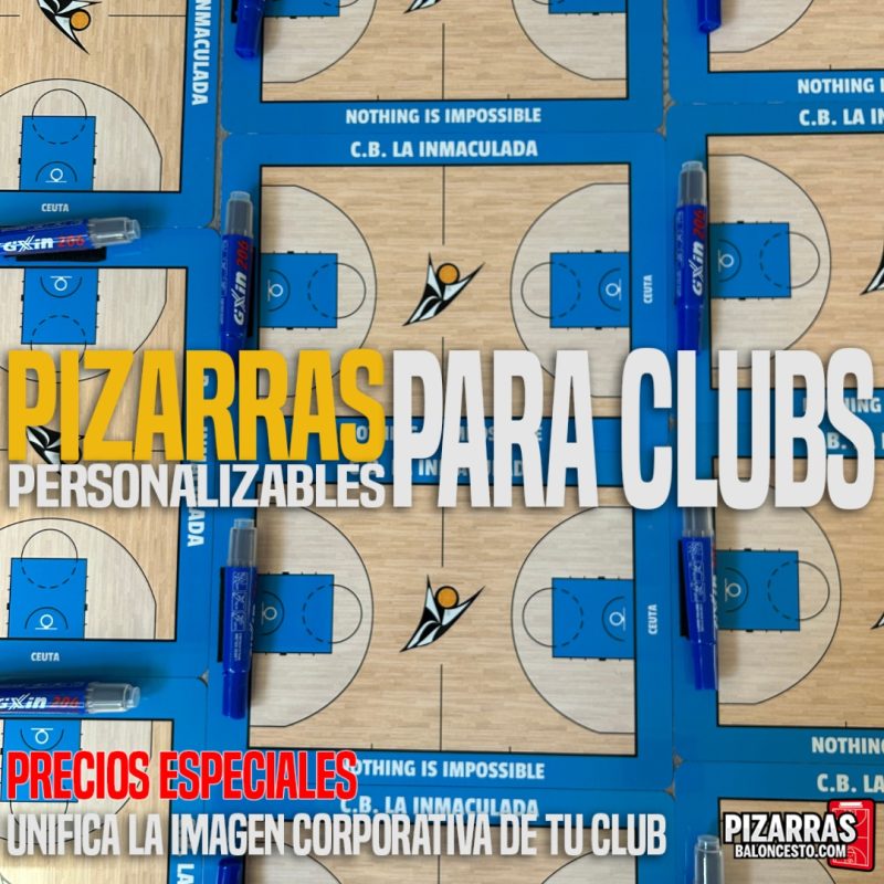 Pizarras personalizadas para clubs de baloncesto