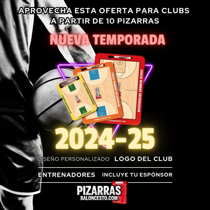 Oferta clubs 24-25 pizarras baloncesto