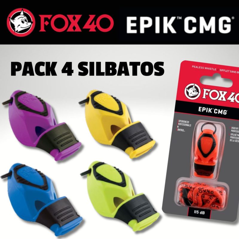 Oferta pack 4 silbatos FOX40 Epik CMG