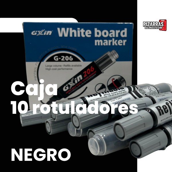 Caja 10 rotuladores negro